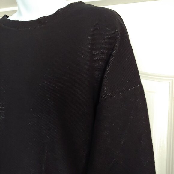 Fresh Produce Black Cotton Sweatshirt 3/4 length M/L - Picture 4 of 12